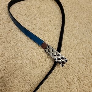 WHBM belt teal an black reversible size small